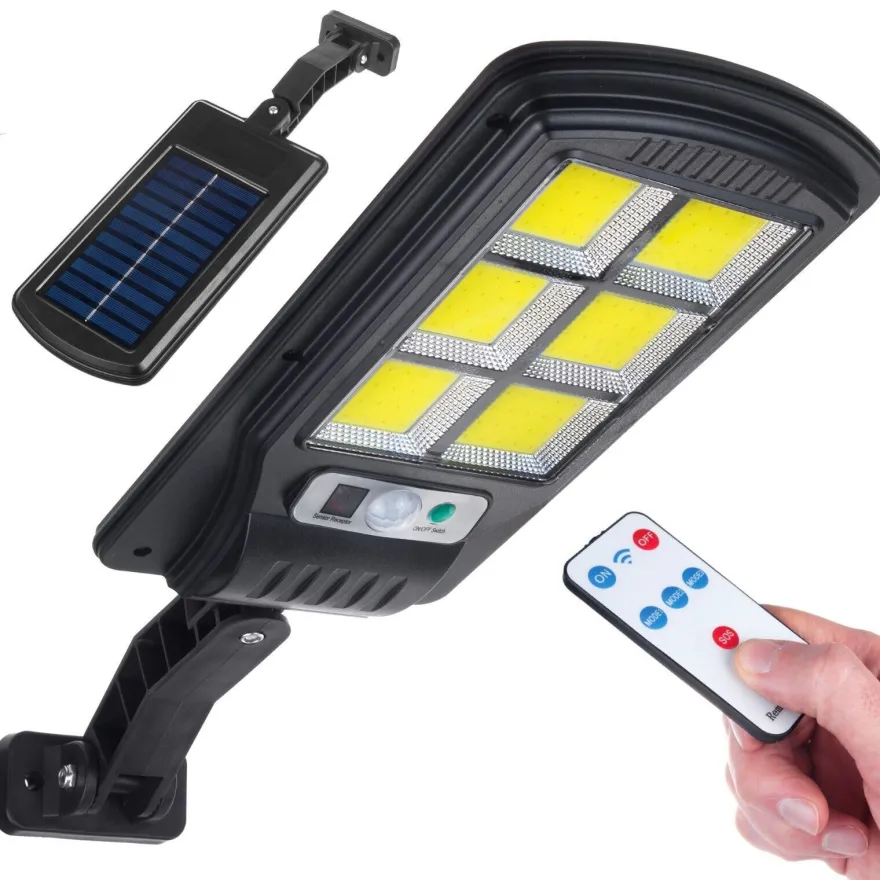 Solar Straßenlampe mit Bewegungs- und Dämmerungssensor IP54 4W 400 Lumen 6500K