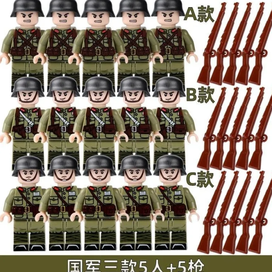 Soldat Armee WW2 WW1 Wargame Hero Spielzeug Minifigur Modelle Trooper Englisch Bauste