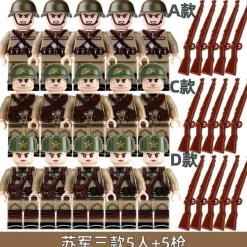 Soldat Armee WW2 WW1 Wargame Hero Spielzeug Minifigur Modelle Trooper Englisch Bauste