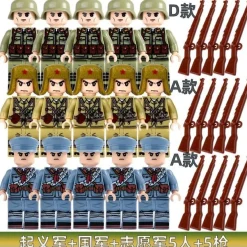 Soldat Armee WW2 WW1 Wargame Hero Spielzeug Minifigur Modelle Trooper Englisch Bauste