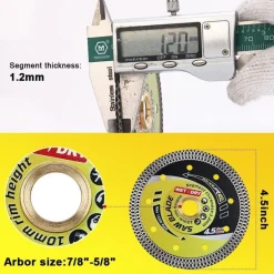 Solidure 115mm Diamant Trennscheibe Extra Dünn für Fliesen, Feinsteinzeug
