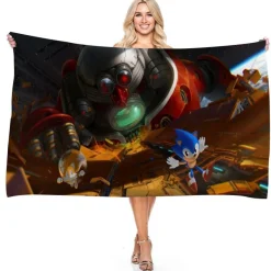 Sonic the Hedgehog Strandtuch Miles Tails Knuckles Echidna Badetücher Picknickmatte