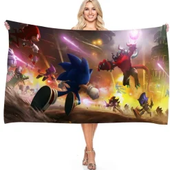 Sonic the Hedgehog Strandtuch Miles Tails Knuckles Echidna Badetücher Picknickmatte