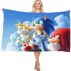 Sonic the Hedgehog Strandtuch Miles Tails Knuckles Echidna Badetücher Picknickmatte