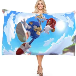 Sonic the Hedgehog Strandtuch Miles Tails Knuckles Echidna Badetücher Picknickmatte