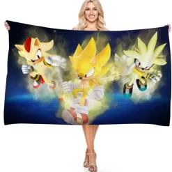 Sonic the Hedgehog Strandtuch Miles Tails Knuckles Echidna Badetücher Picknickmatte