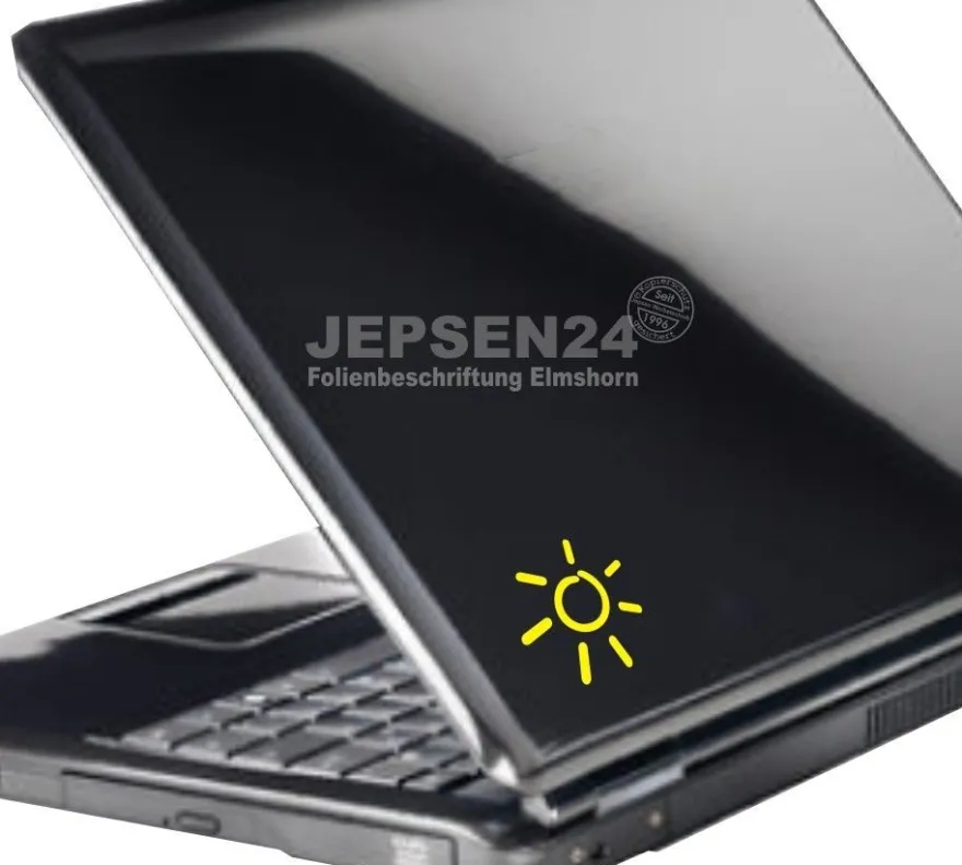 Sonnen Aufkleber - 5cm Sonne S75 für Auto Handy Ipad Spiegel usw