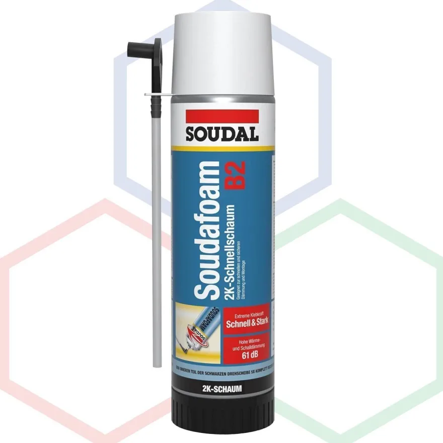 SOUDAL® - Soudafaom 2K B2 PU-Schaum Baustoffklasse B2 (MDI NEU) 12 x 400ml Dose
