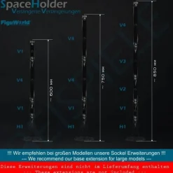SpaceHolder® aus Plexiglas H2 Höhe 20,0 cm für eure LEGO Modelle