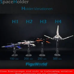 SpaceHolder® aus Plexiglas H2 Höhe 20,0 cm für eure LEGO Modelle