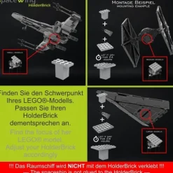 SpaceWing® W1 aus Plexiglas für eure LEGO Modelle Tiefe: 15,0 cm