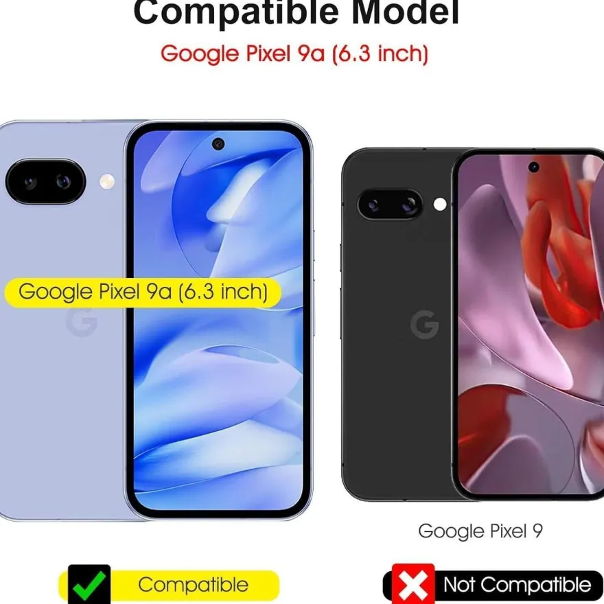 SPARIN 3 + 2 Stück Schutzfolie für Google Pixel 9a: Panzerglas mit Kameraschutz