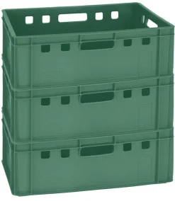 3 Spielzeugkiste Sammelbox Aufbewahrungsbehälter E2 grün 60x40x20 cm neu