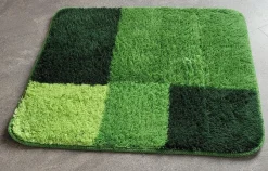 Spirella Prisco Green Mix Badvorleger 55x65cm - Florhöhe 12mm, modernes Muster