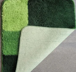 Spirella Prisco Green Mix Badvorleger 55x65cm - Florhöhe 12mm, modernes Muster