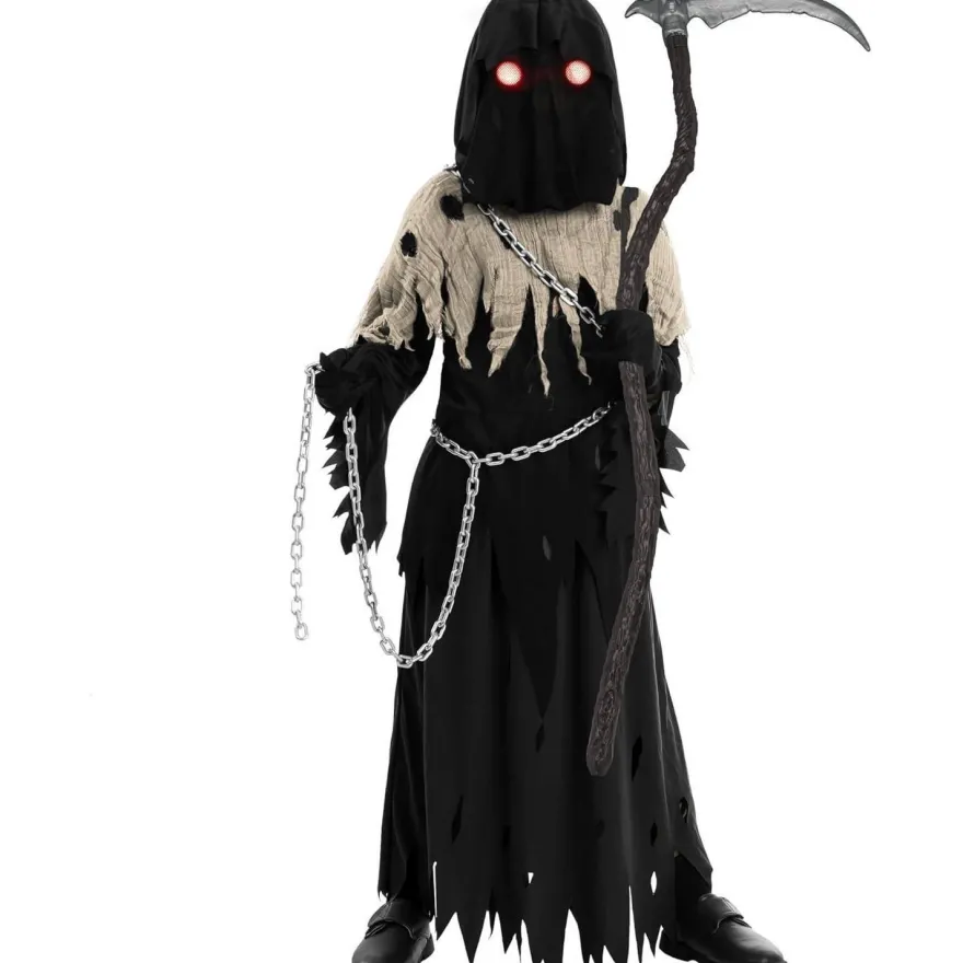 Spooktacular Creations Sensenmann Kostüm für Kinder, Halloween Grim Reaper Boy