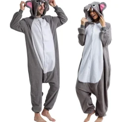 Spooktacular Creations Stitch Elefant Onesie Jumpsuit für Erwachsene, Grau