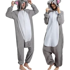 Spooktacular Creations Stitch Elefant Onesie Jumpsuit für Erwachsene, Grau