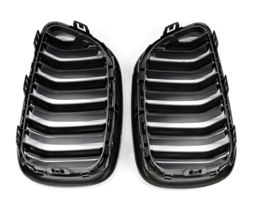 SPORT KÜHLER-GRILL Hochglanz Schwarz Doppelspeichen FÜR BMW F22 F23 BJ 2014-2016