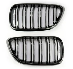 SPORT KÜHLER-GRILL Hochglanz Schwarz Doppelspeichen FÜR BMW F22 F23 BJ 2014-2016