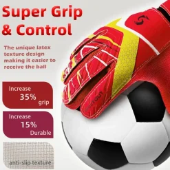 Sportout Torwarthandschuhe für Kinder & Jugendliche, Fußballhandschuhe mit