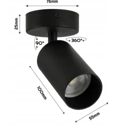 Spotleuchte Deckenleuchte Spotlight Wandstrahler Deckenlampe LED Schwenkbar 10911