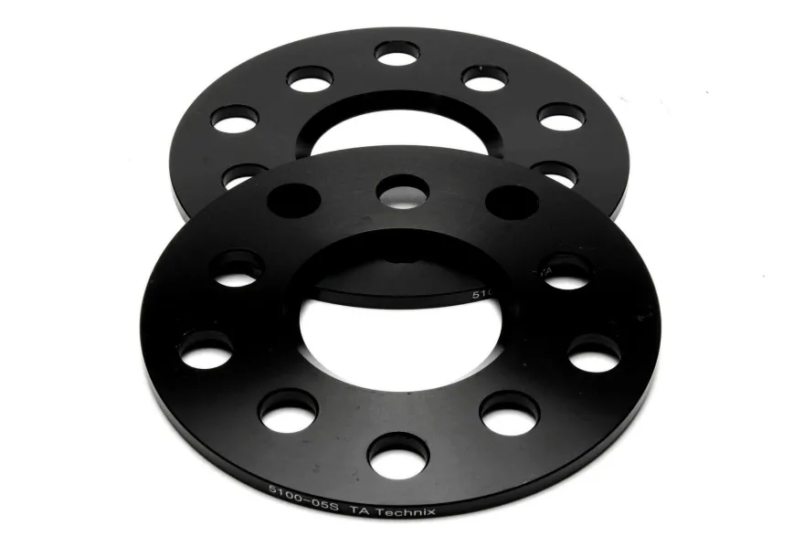 Spurplatten Spurverbreiterung, Schwarz 2X 5MM / 10MM; LK 5X100 5X112; NLB 57,1MM