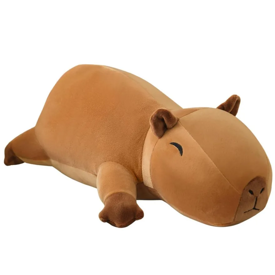 SQEQE Beschwertes Capybara Plüschtier 35 cm - Süßes Wasserschwein Kuscheltier