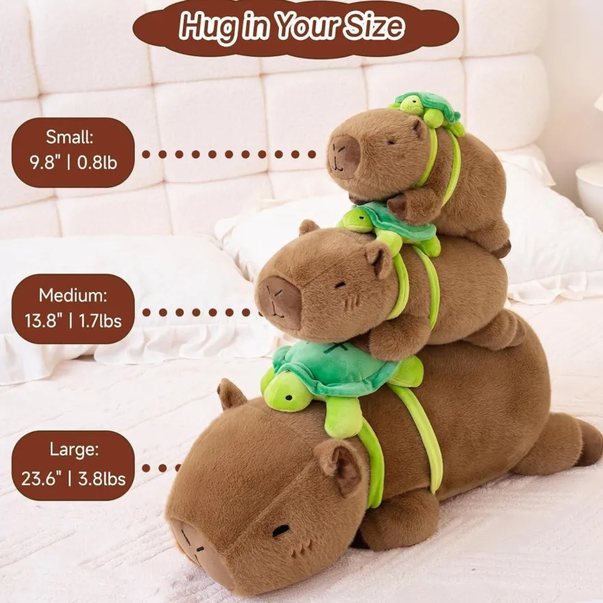 SQEQE Gewichtetes Capybara Plüschtier 60CM - Weiches Wasserschwein