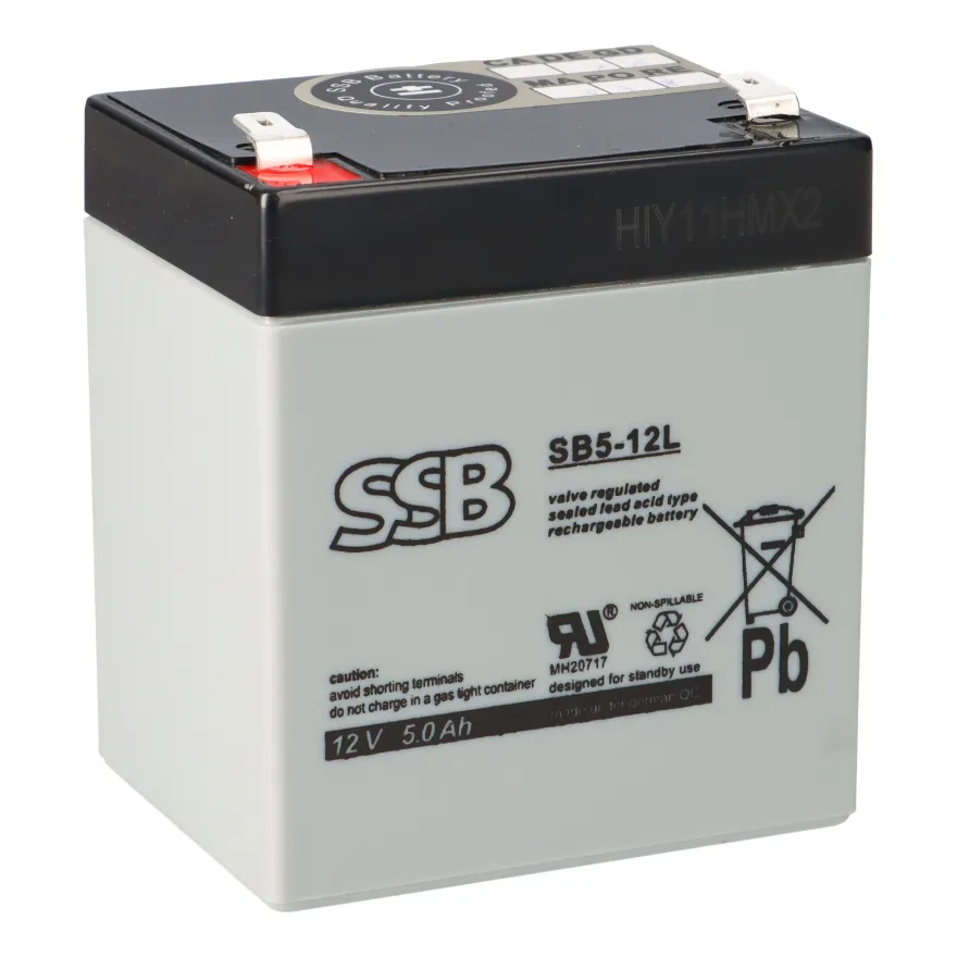 SSB Battery SB5-12L AGM Bleiakku 12V 5Ah T2 / Faston 6,3 mm