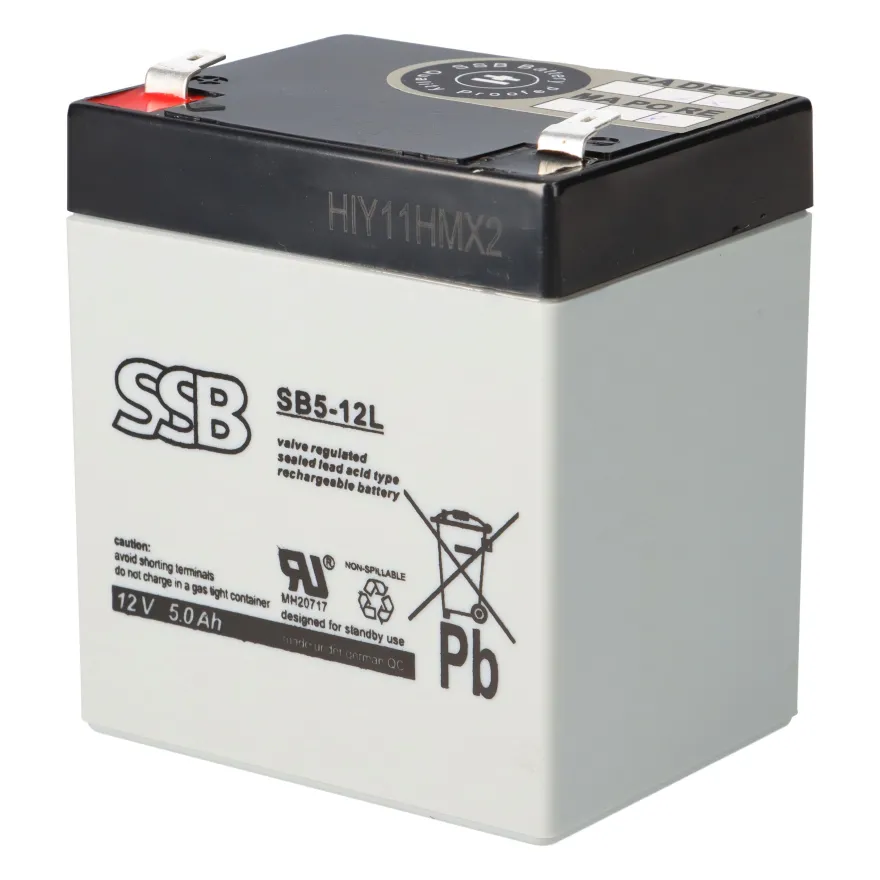 SSB Battery SB5-12L AGM Bleiakku 12V 5Ah T2 / Faston 6,3 mm
