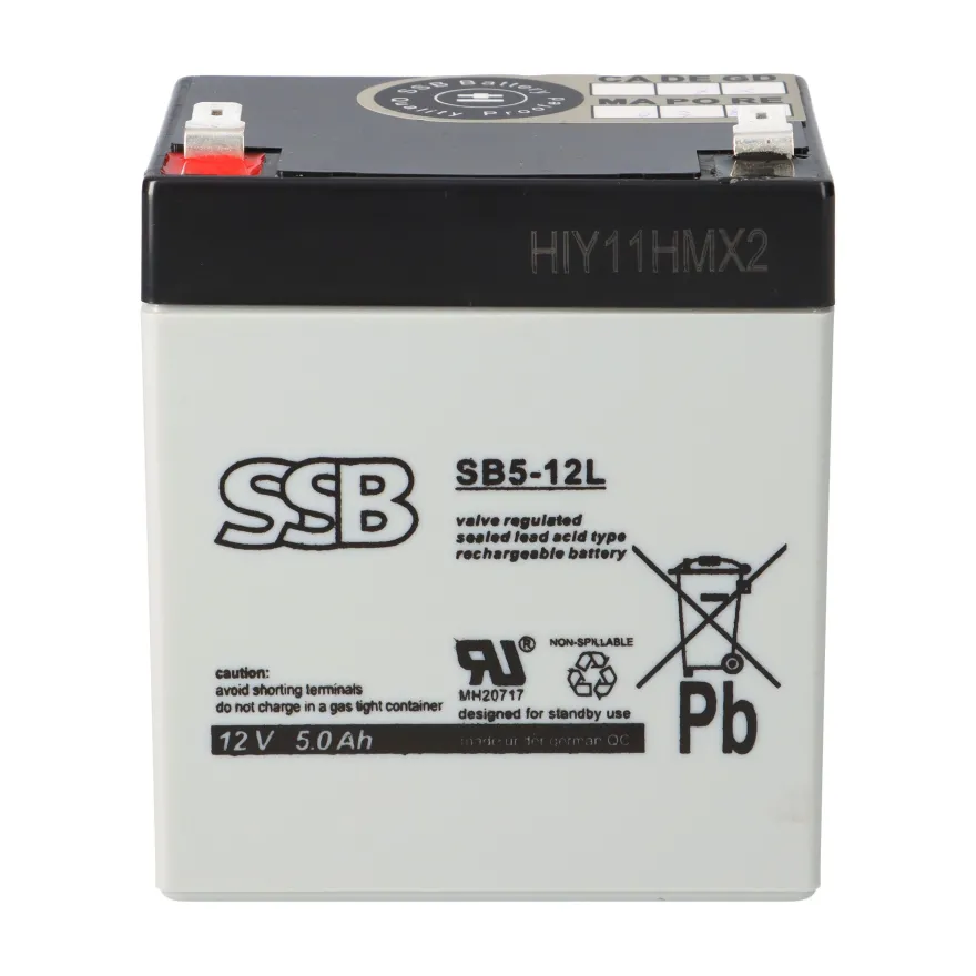 SSB Battery SB5-12L AGM Bleiakku 12V 5Ah T2 / Faston 6,3 mm