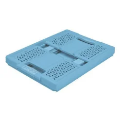 Stabile Profi Klappbox 32L PAFEN Einkaufskiste klappbar mit Soft-Griffe Blau
