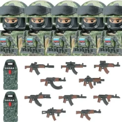 Stadtkommando Special-Forces Figuren SWAT Armee Soldat Schild Waffen Klemmbausteine