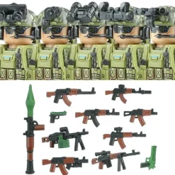 Stadtkommando Special-Forces Figuren SWAT Armee Soldat Schild Waffen Klemmbausteine