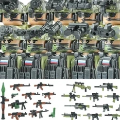 Stadtkommando Special-Forces Figuren SWAT Armee Soldat Schild Waffen Klemmbausteine