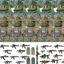 Stadtkommando Special-Forces Figuren SWAT Armee Soldat Schild Waffen Klemmbausteine