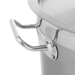 Stahltopf mit Deckel, dickem Boden, für Induktion, Gas & Halogen, 23 l
