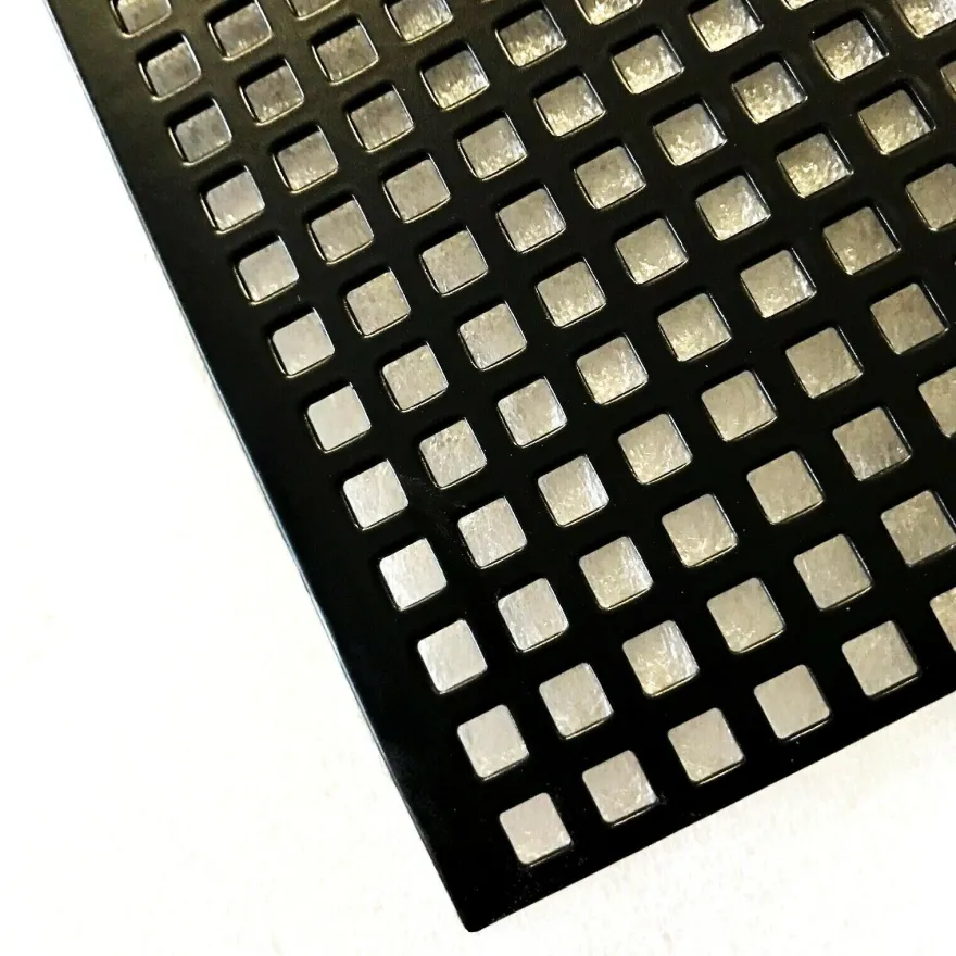Stahl verzinkt Lochblech QG 5-8 t=1,5 mm schwarz pulverbeschichtet Blech Wunschmaß