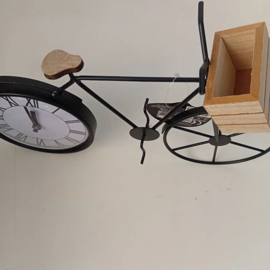 Standuhr Fahrrad Schwarz 23,5cmTischuhr Römische zahlen