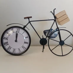 Standuhr Fahrrad Schwarz 23,5cmTischuhr Römische zahlen