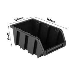 Stapelboxen Set 4x Wandregal Lagersystem 44 Boxen Halterungen 1152 x 780 mm