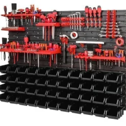 Stapelboxen Set 4x Wandregal Lagersystem 44 Boxen Halterungen 1152 x 780 mm
