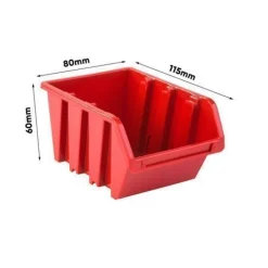Stapelboxen Wandregal Box Sichtlagerkästen Schüttenregal Lagersystem 82 Boxen