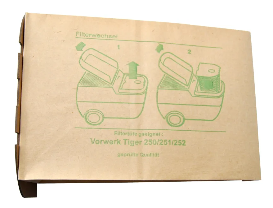 20 Staubsaugerbeutel Vorwerk Tiger VK 250, 251, 252