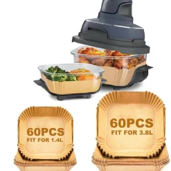 120 Stück Airfryer Backpapier für Ninja CRISPi 3,8L & 1,4L FN101EUGY - Zubehör