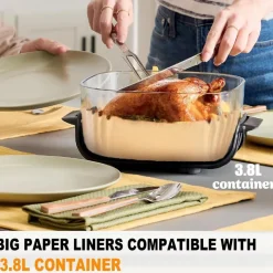 120 Stück Airfryer Backpapier für Ninja CRISPi 3,8L & 1,4L FN101EUGY - Zubehör