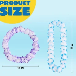 24 Stück Hawaiian Blumenketten Lei Set Hawaiikette Luau Party Favors