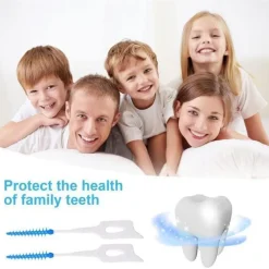 210 Stück Interdentalbürsten Silikon Zahnseide Reinigung Stick Zahnzwischenräume