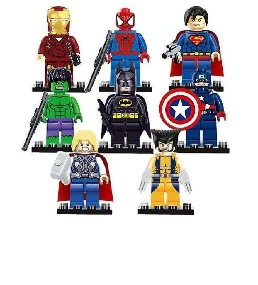 8 Stück Marvel Avengers Super Hero Comic Minifiguren Dc Minifigur Geschenk